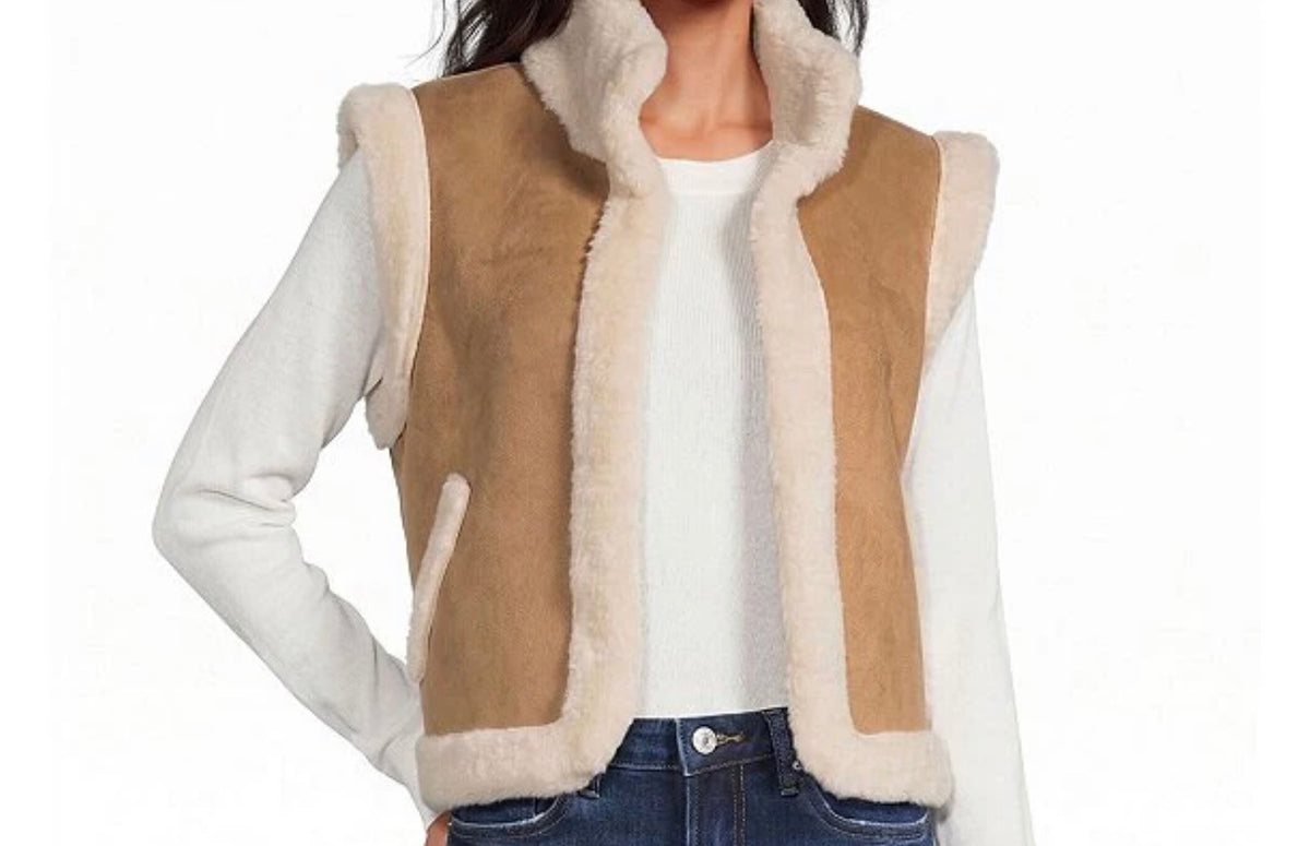 Elan Tan and Cream Reversible Vest