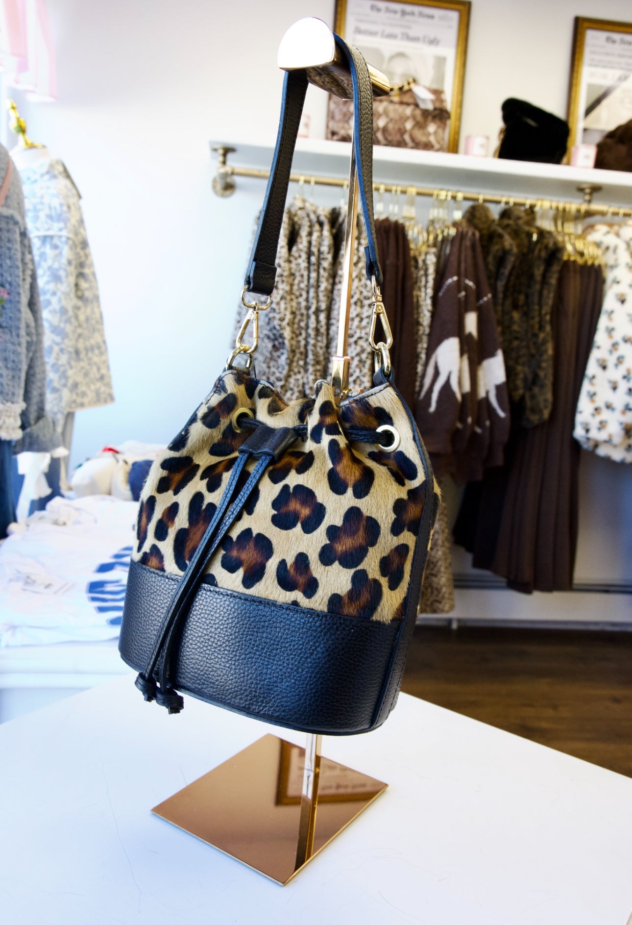 Leopard Bucket Bag