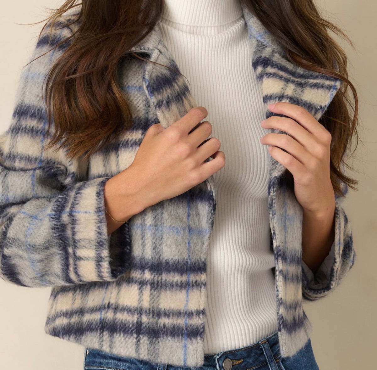 ASTRID Plaid Blazer