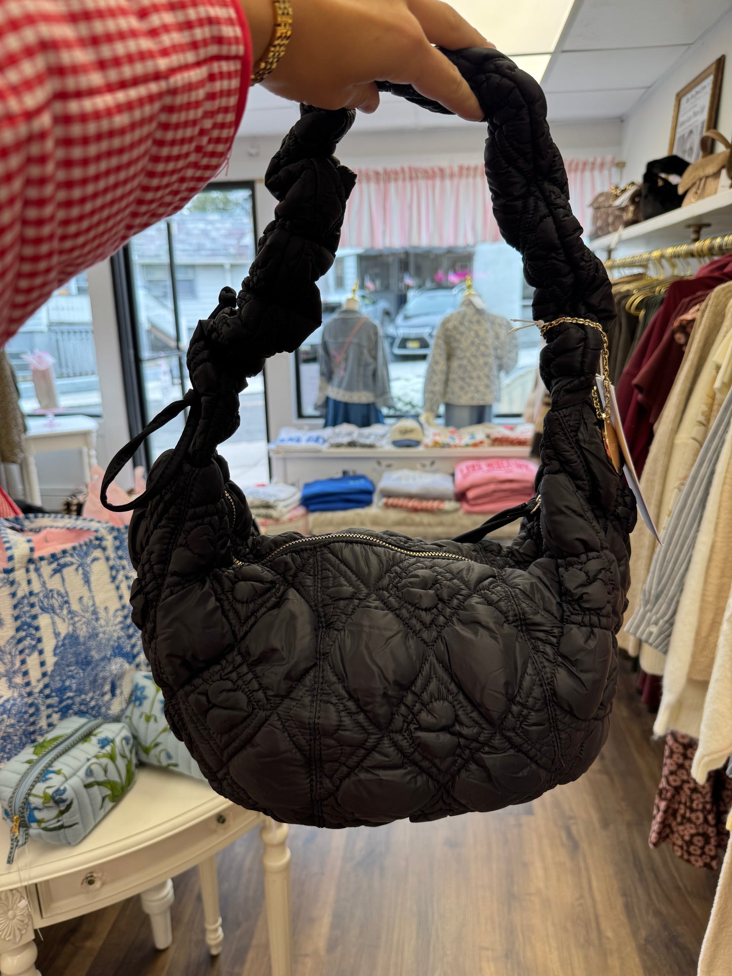Alex Max Black Puff Bag