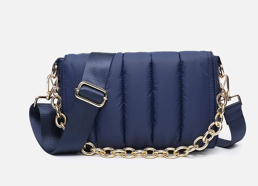 Quilted Crossbody with Chain