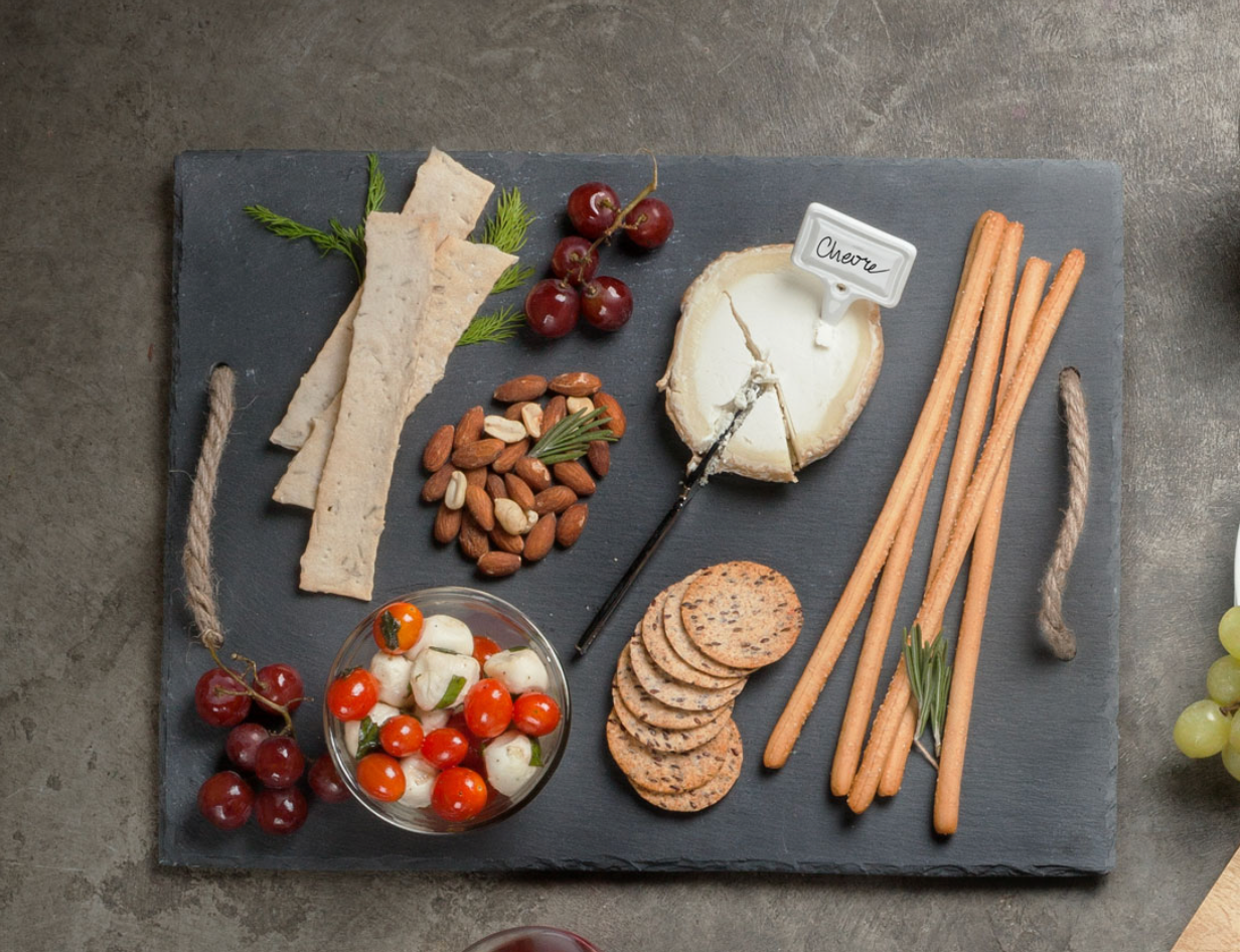 Twine 15.5" Slate Cheese Board w/ Handles