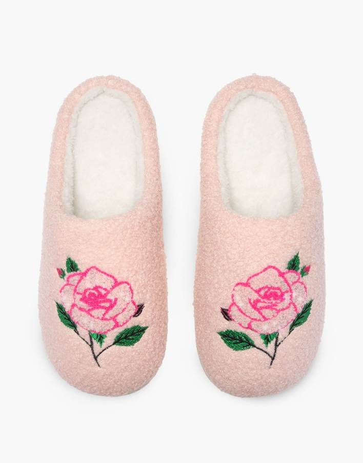 Pink Rose Slippers