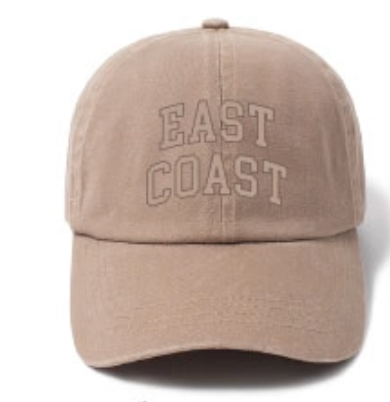 Embroidered East Coast Hat Taupe