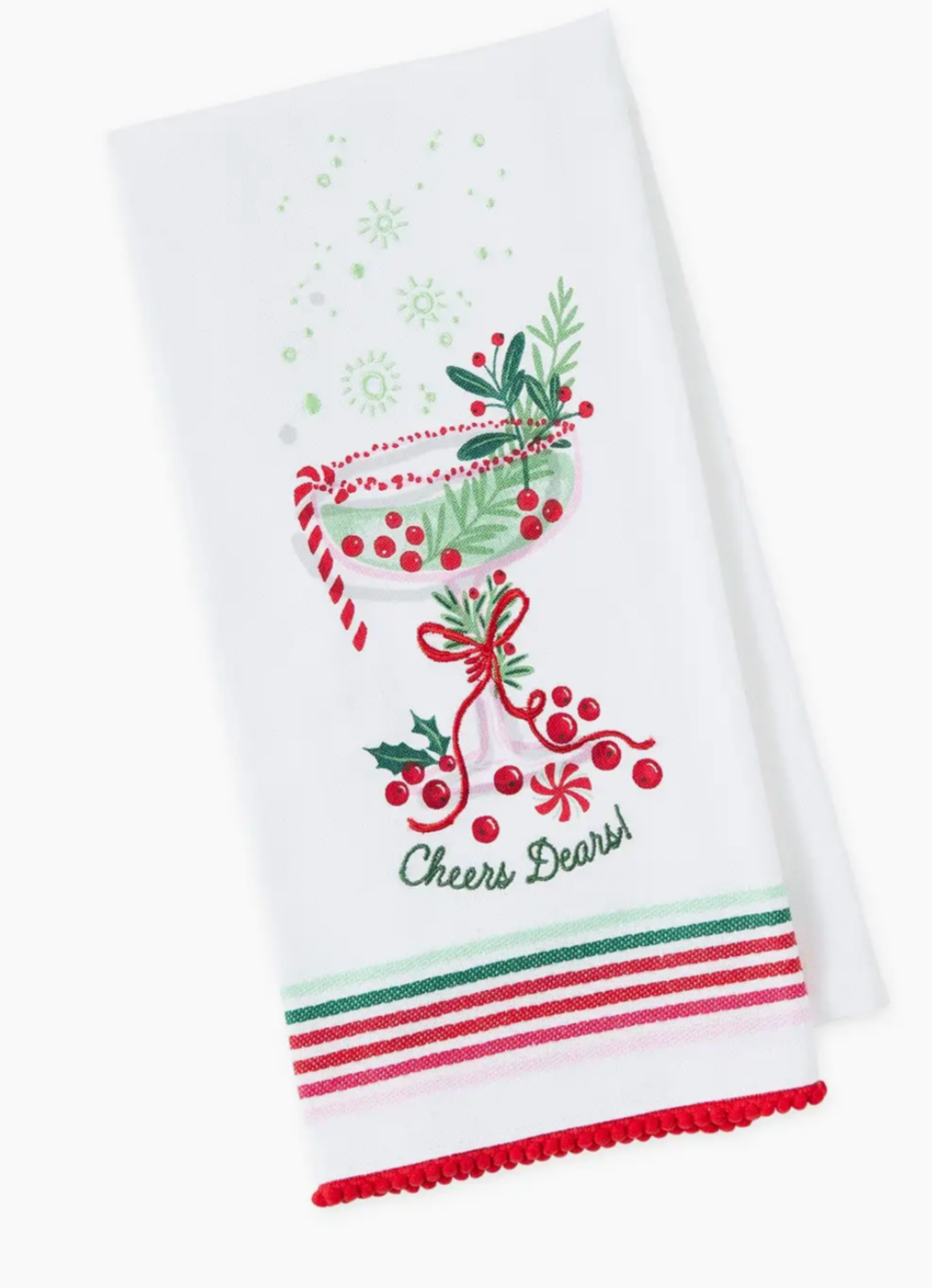 "Cheers Dears!" Holiday Kitchen Towel