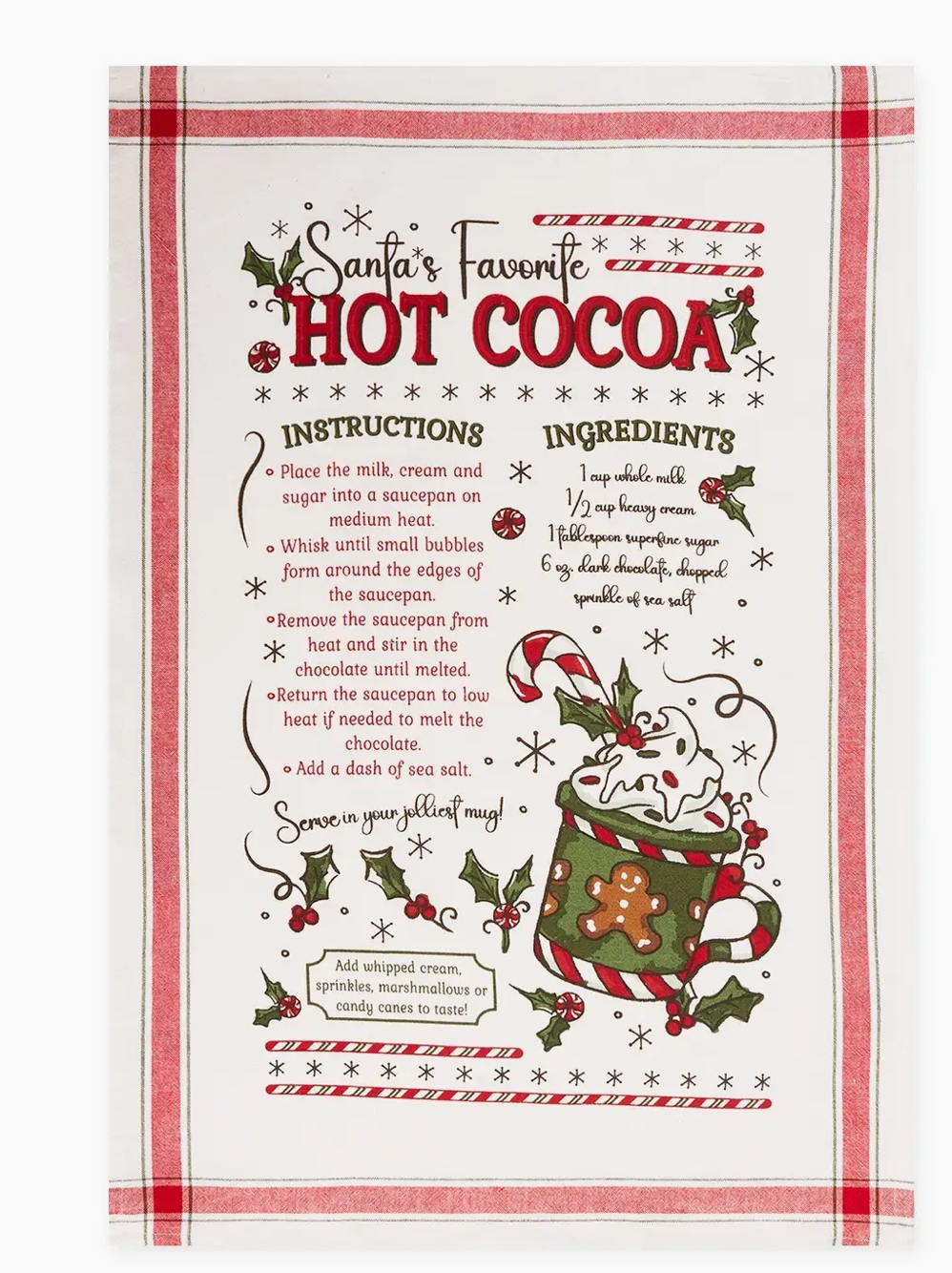Hot Cocoa Printed Dish Towel