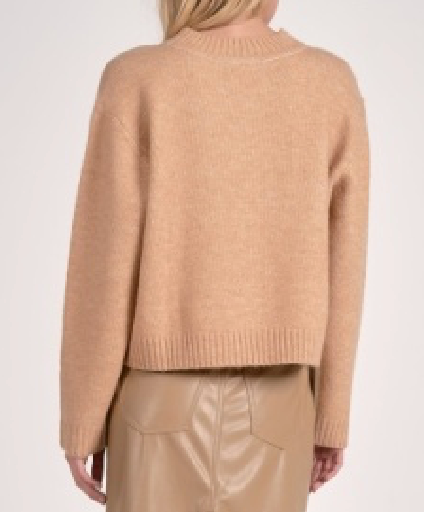 Elan Tan Color Block Sweater