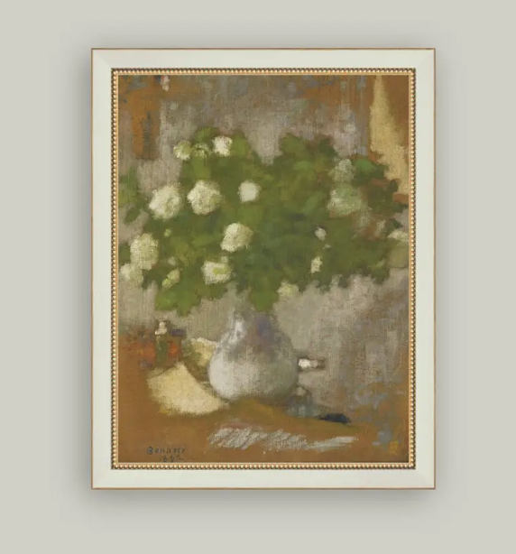 Snowball Flowers Framed Art