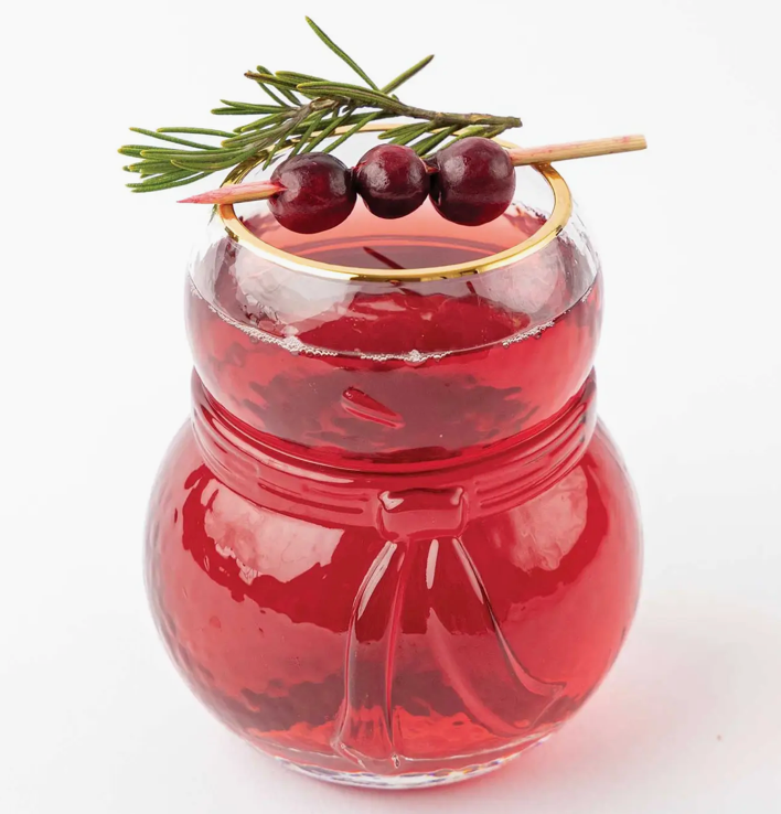 Snowman Drinking Glass