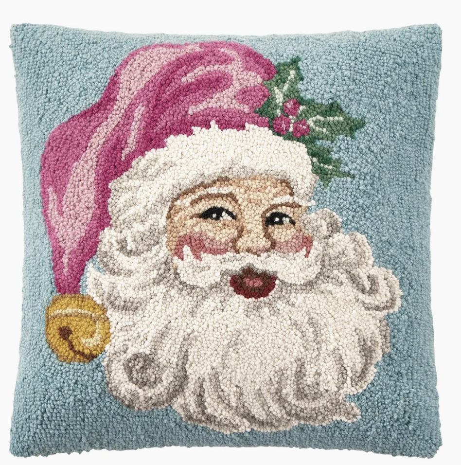 Pink Retro Santa Hook Pillow