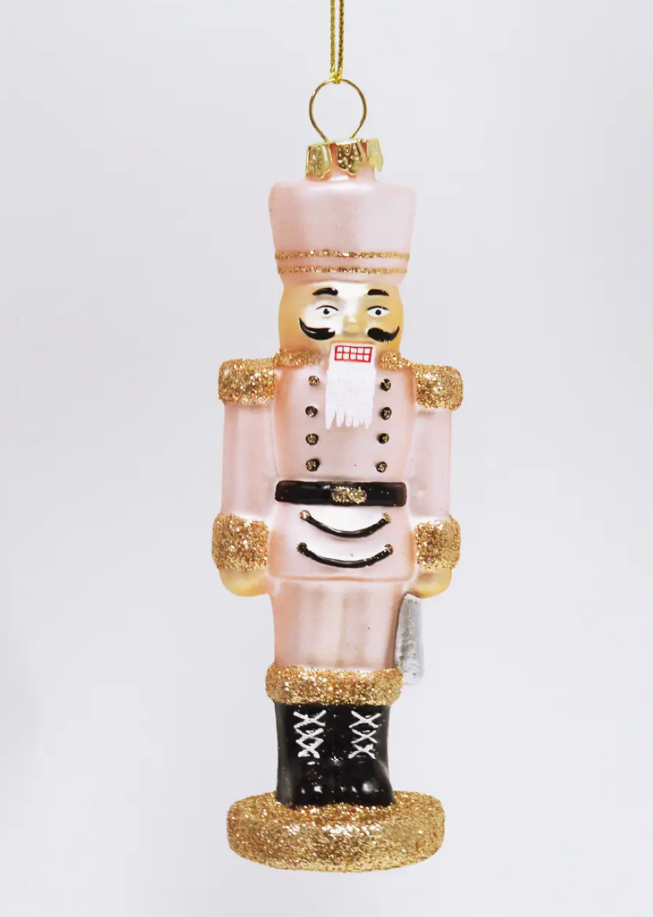 Pink Nutcracker Boxed Glass Ornament