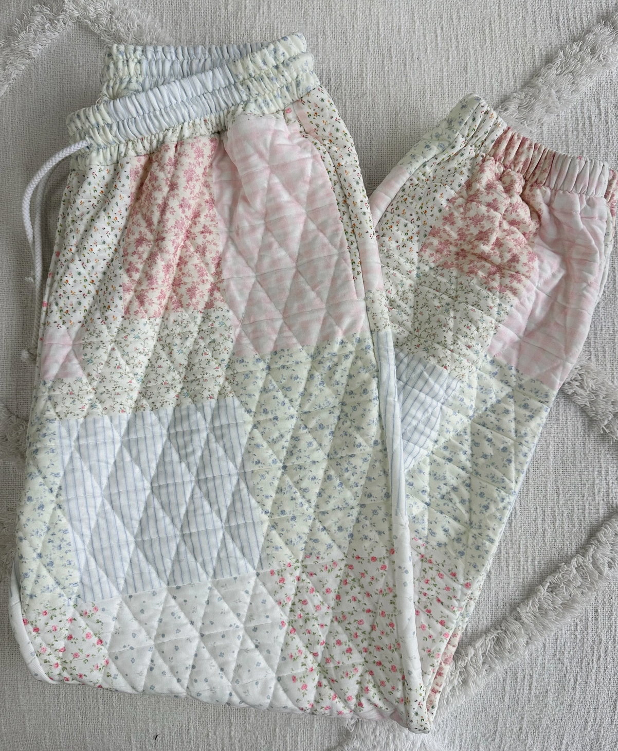 Quilted Pastel Joggers