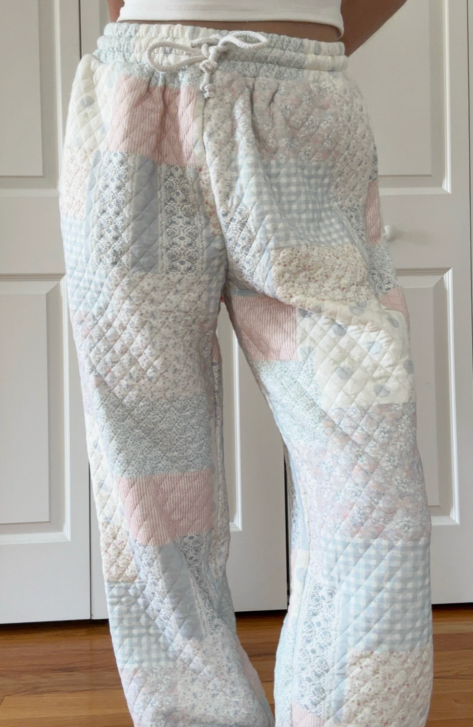 Shades of Blue Quilted Pastel Sweatpants