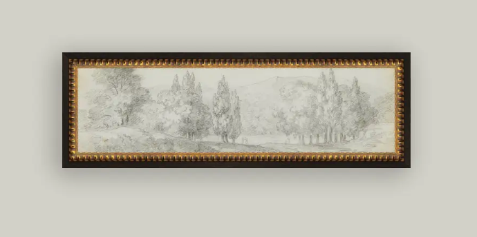 Country Meadow Framed Sketch