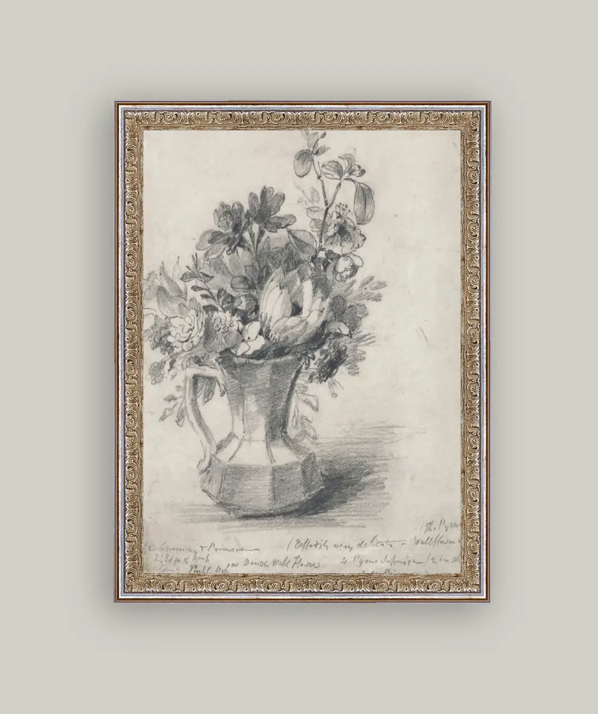 Sketch Flowers in a Pitcher