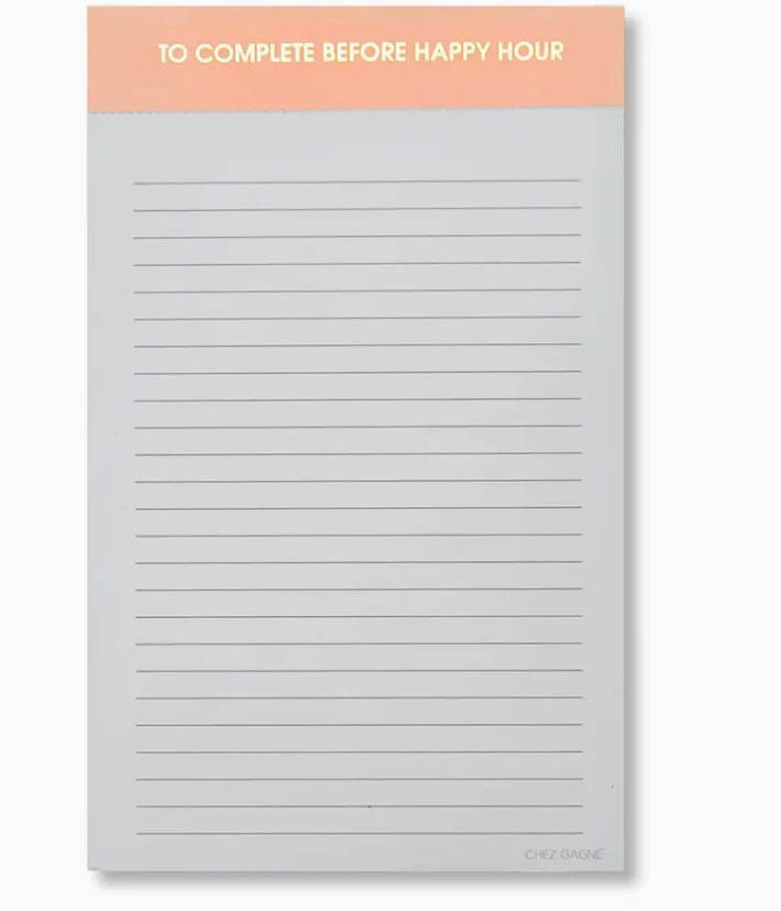 To Complete Before Happy Hour Notebook
