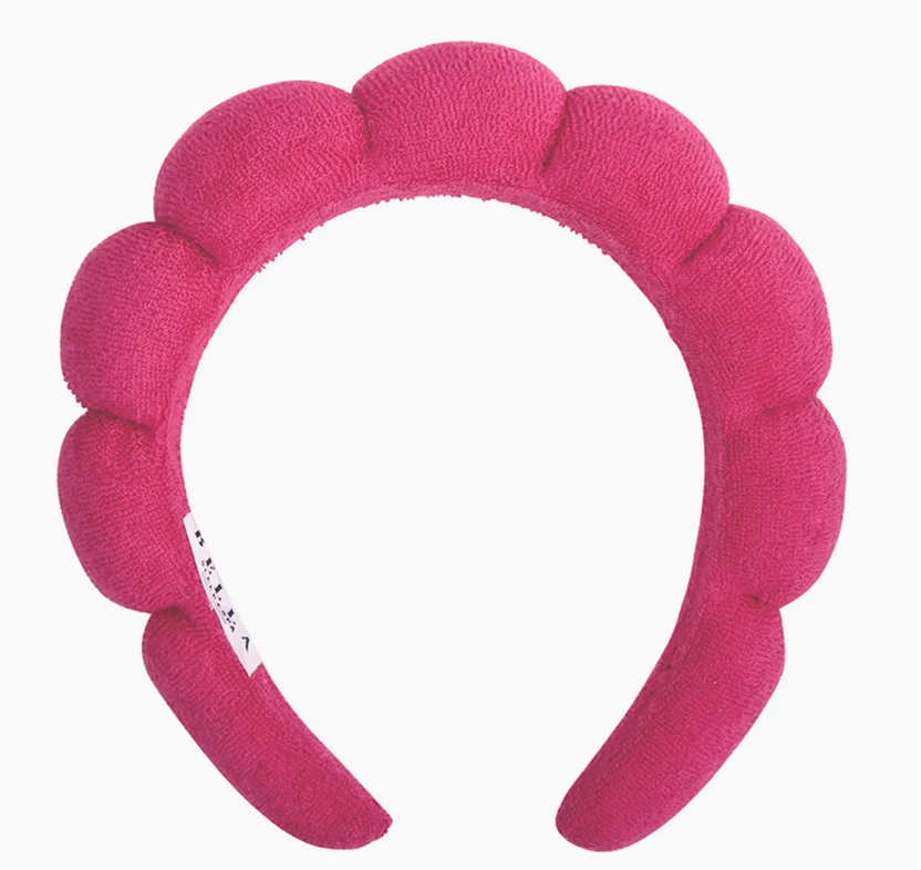 Plush Spa Headband Hot Pink