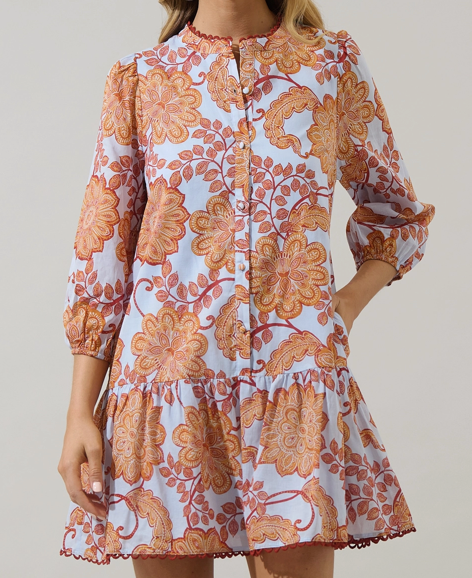 Siany Floral Yamila Ruffle Dress