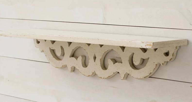 Shelf with Scrolling Back