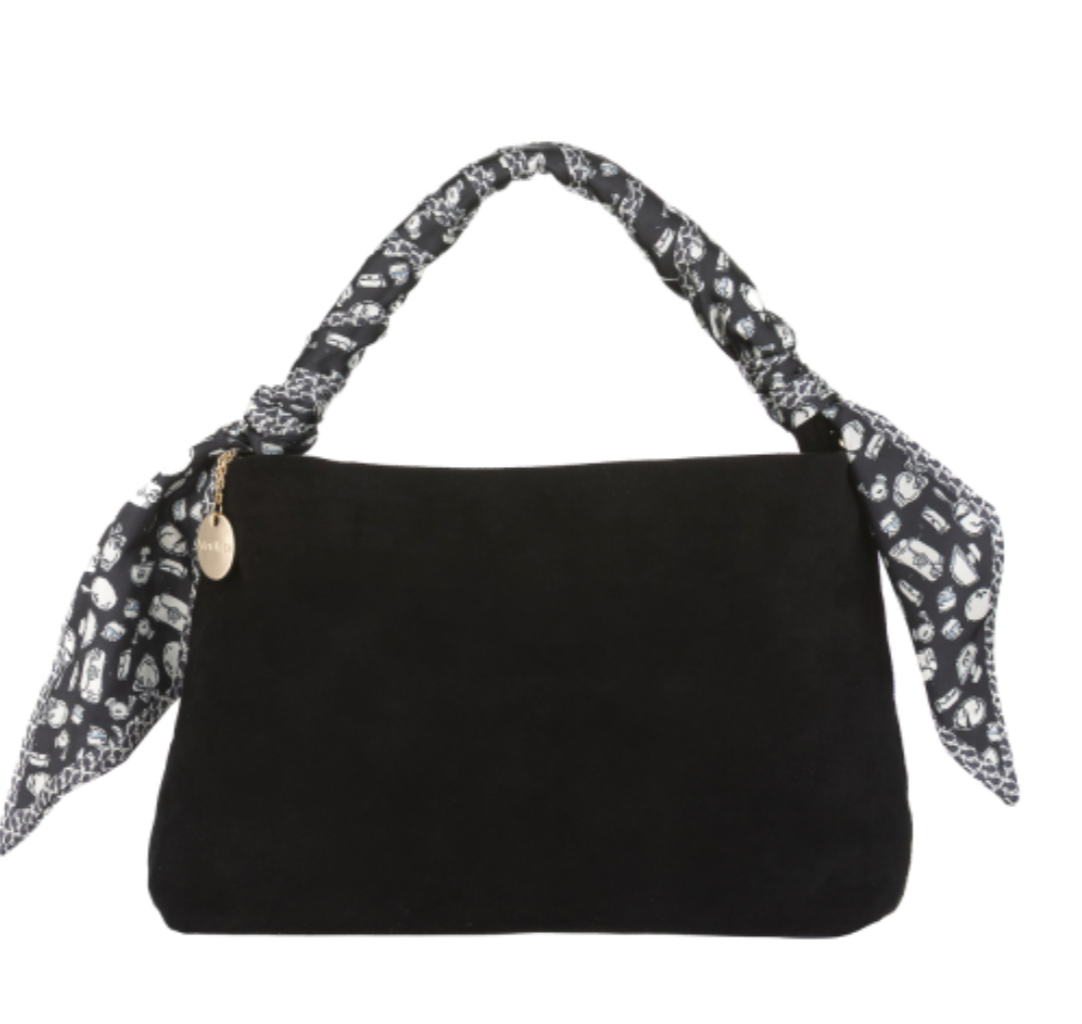 Alex Max Suede Rectangle Bag Black
