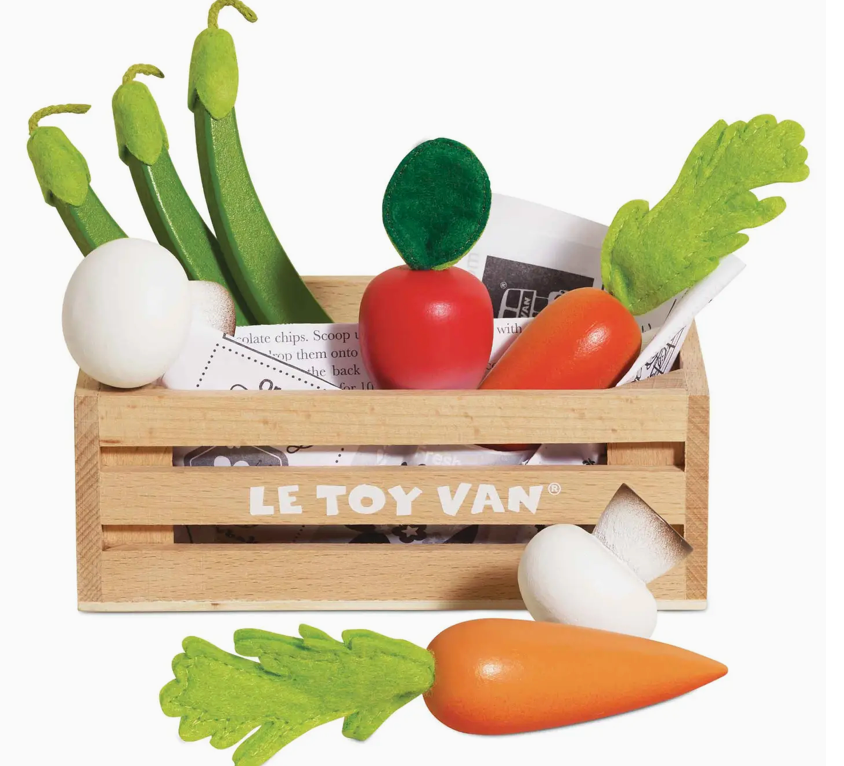 Harvest Vegetables Wooden Food Crate