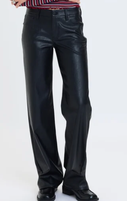 Daze Denim Keeper Low Rise Straight Black