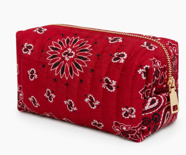 Red Bandana Cosmetic Case