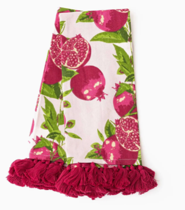 Pomegranate Grove Tasseled Kitchen Towel Set
