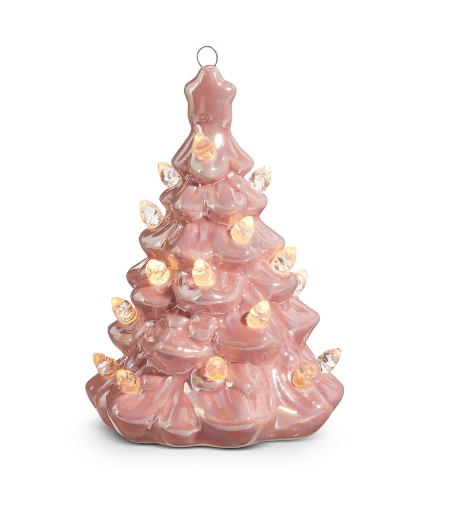 Lighted Pink Vintage Tree Ornament