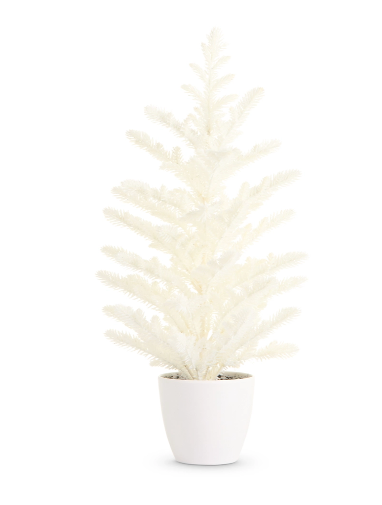 Large Potted White Tree