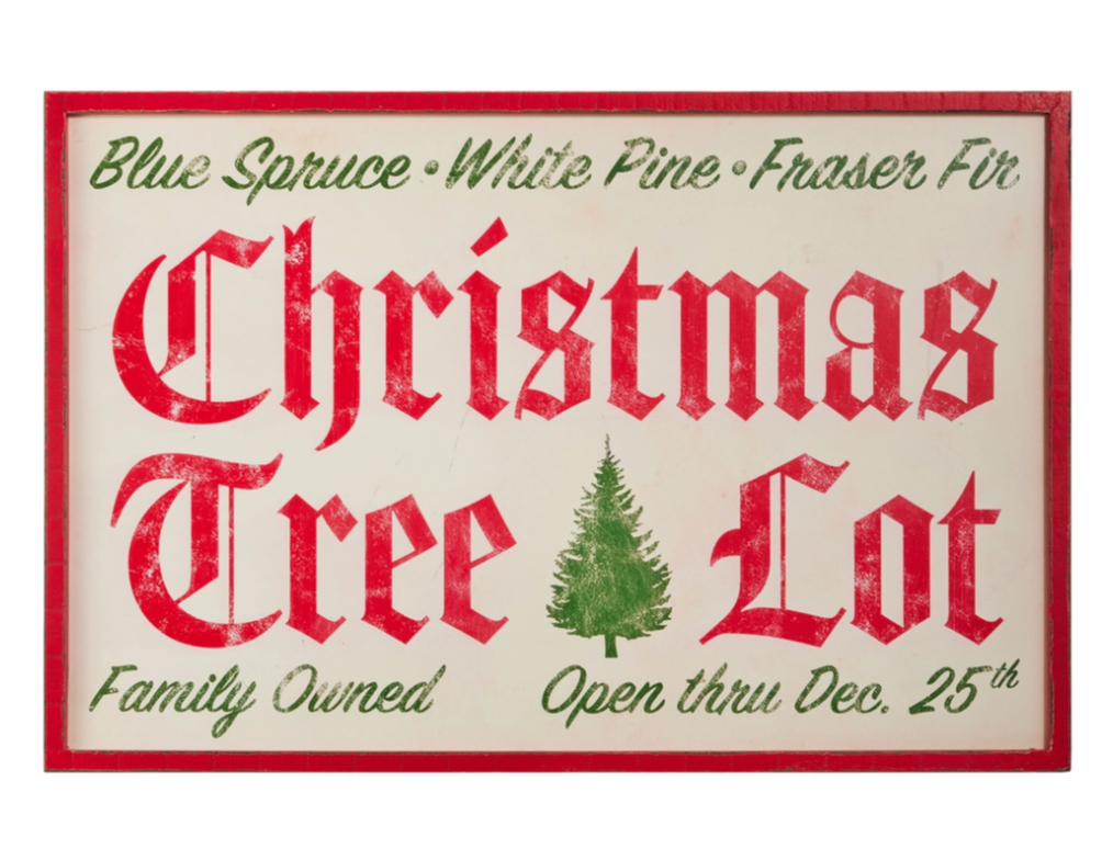 Christmas Tree Wall Art Sign
