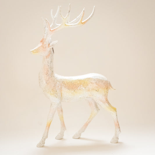 13" Glittered Deer