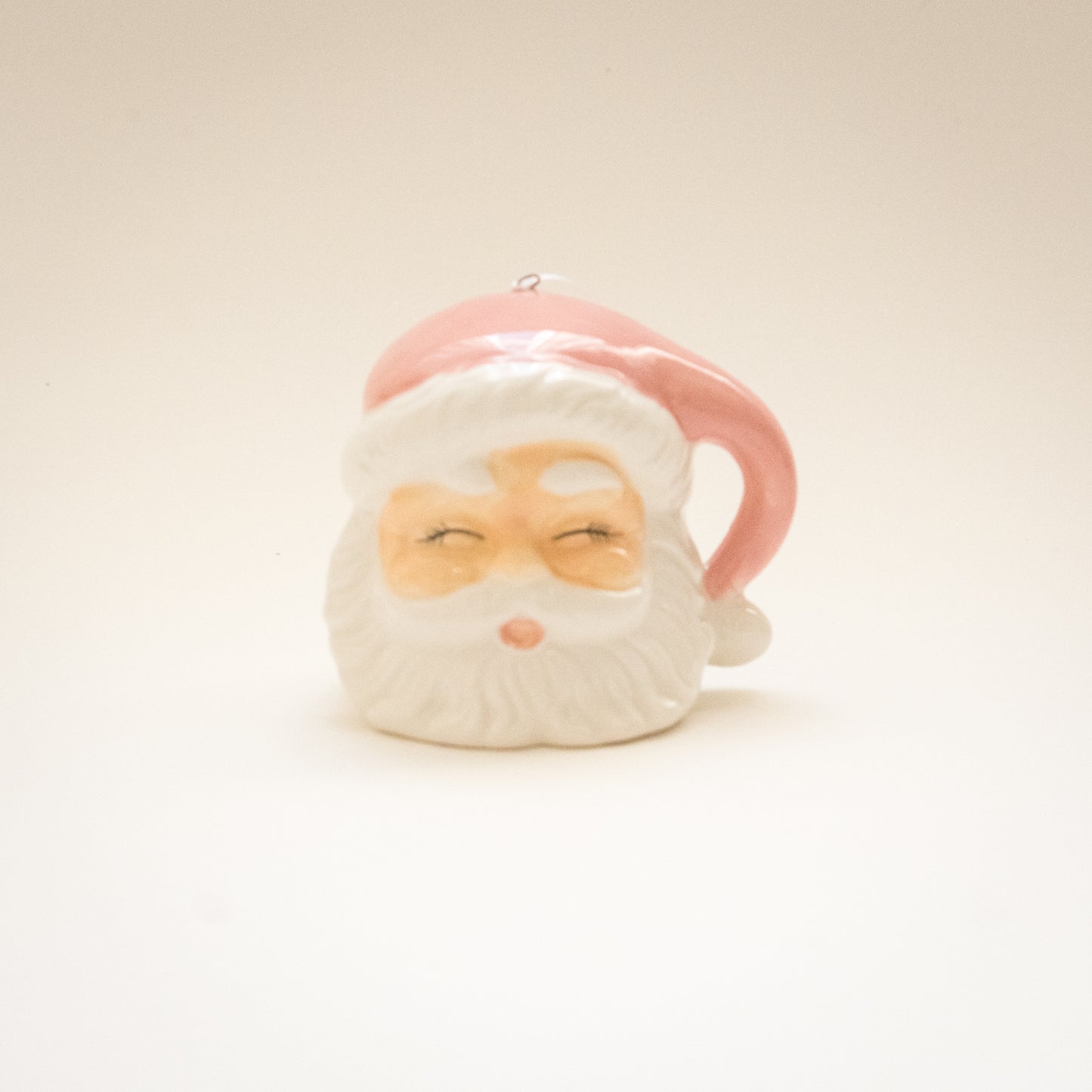 Pink Santa Ornament