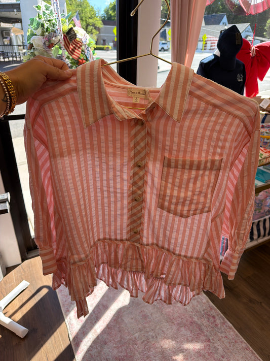 Pink and White Stripe shirt