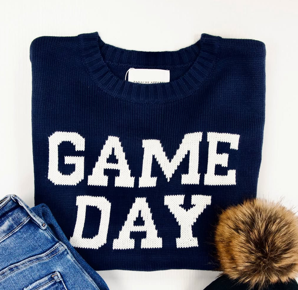 Navy Game Day Sweater