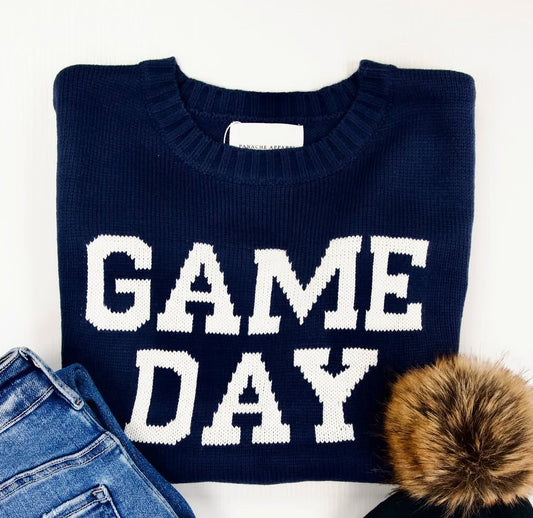 Navy Game Day Sweater