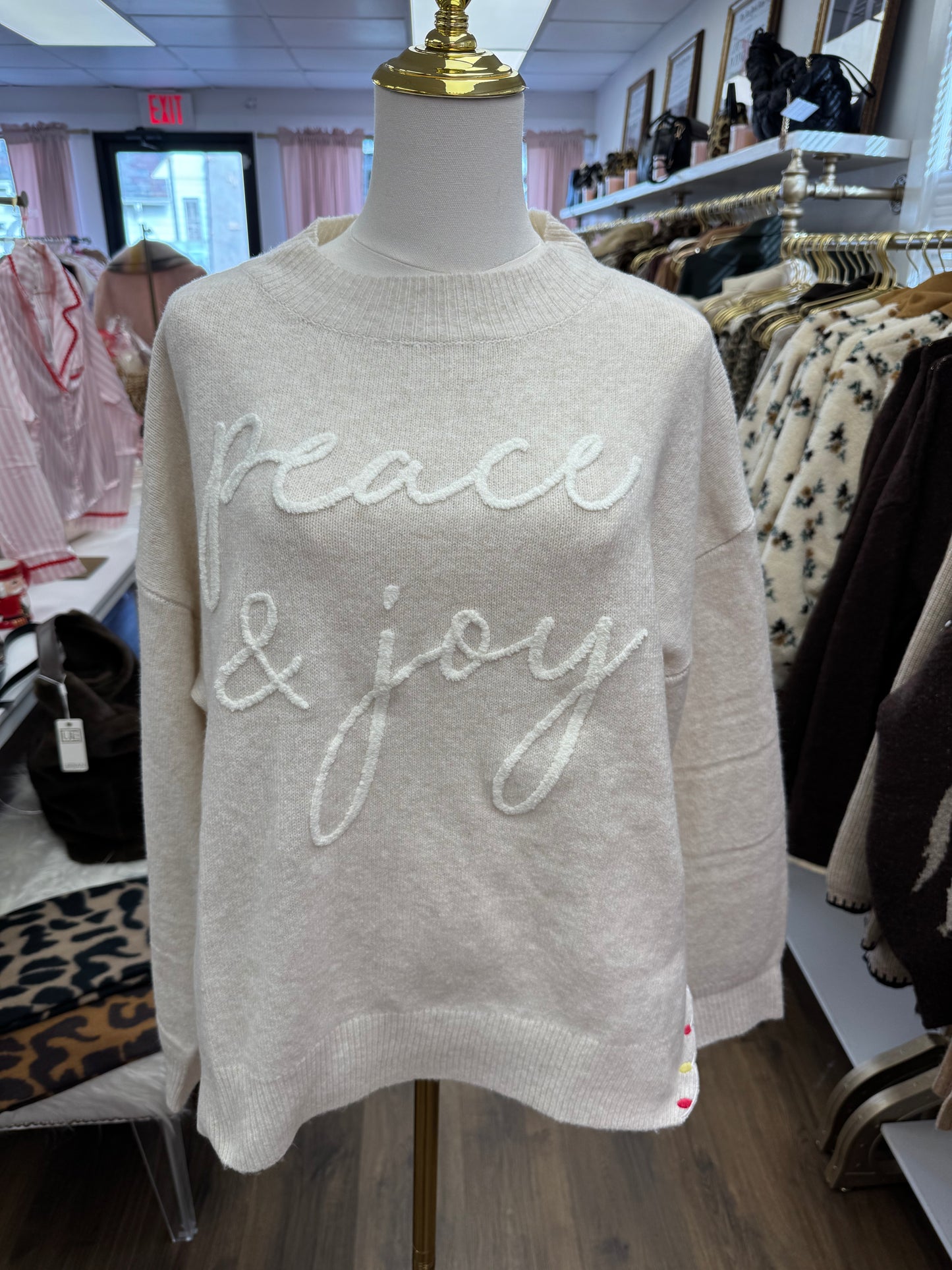 "Peace + Joy" Sweater
