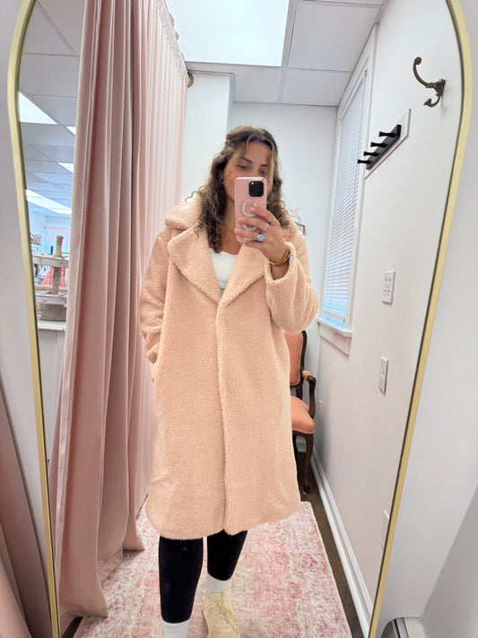 Sadie Pink Furry Coat