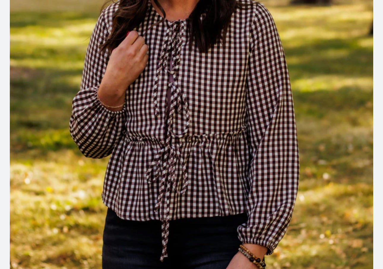 Gingham Tie Shirt
