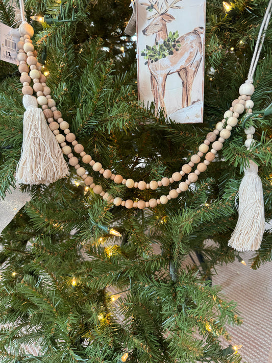 Double Swag Wood Garland