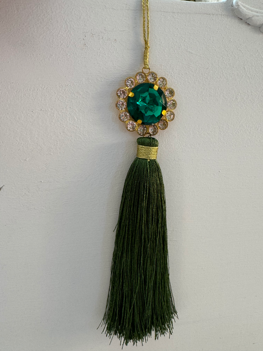 7.5" Jeweled Tassel Ornament