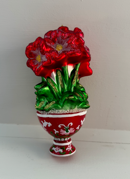 Potted Amarylis Ornament