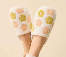 Peach Flower Slippers