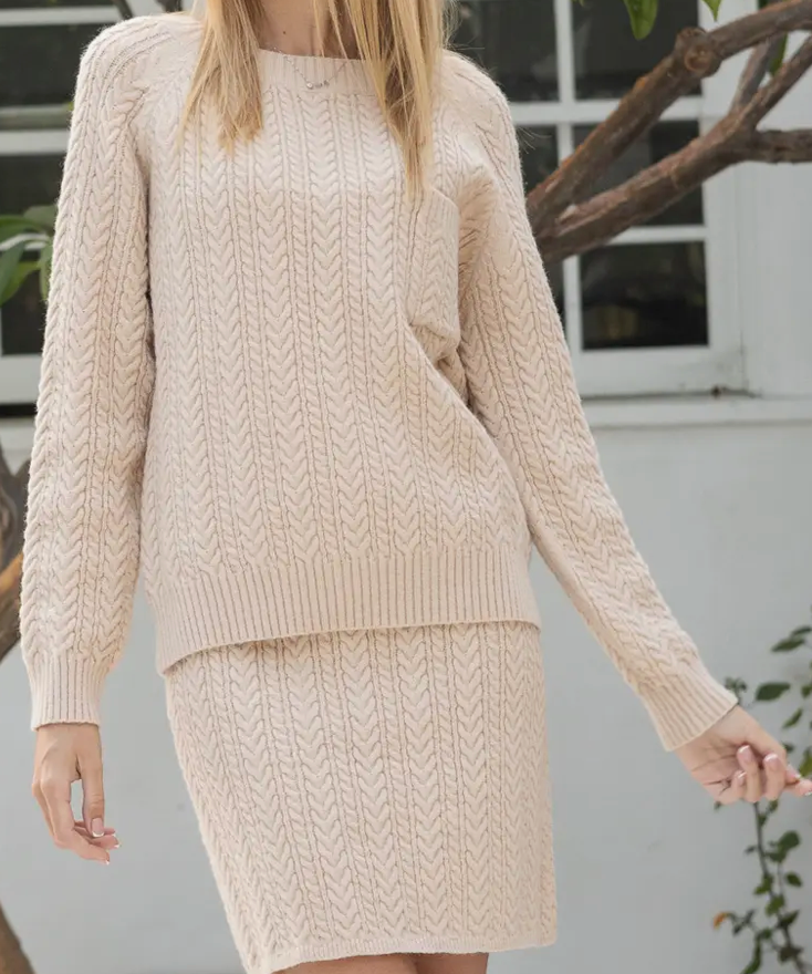 En Creme Sweater 2 Piece Set