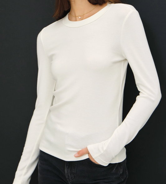 White Basic Long Sleeve