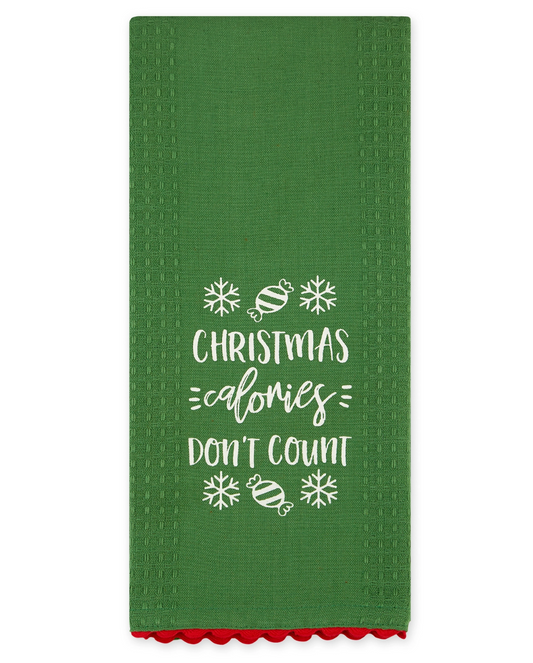 Christmas Calories Don't Count Kitchen Towel