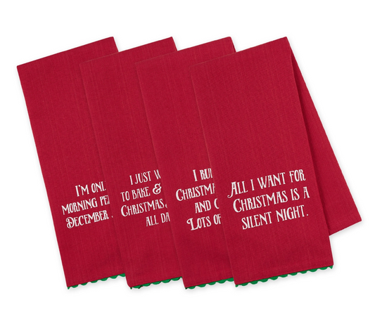 Cranky Christmas Kitchen Towels