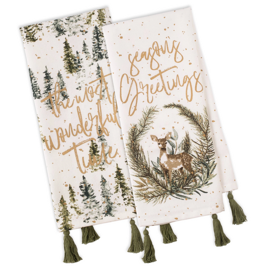 Wonderland Forest Embellished Dishtowels