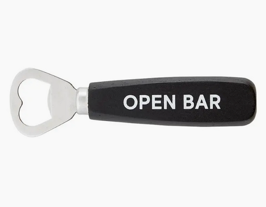 "Open Bar" Wood Bottle Opener