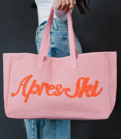 Pink & Orange Apres Ski Tote